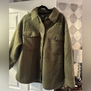 Green Zara shacket